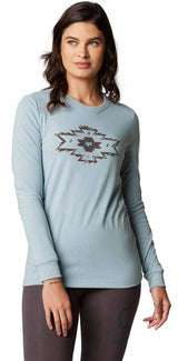 Fox FULL FLUX LS TEE - Gunmetal FRONT