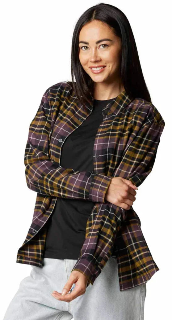 Fox FOXLOVER STRETCH FLANNEL - Purple FRONT