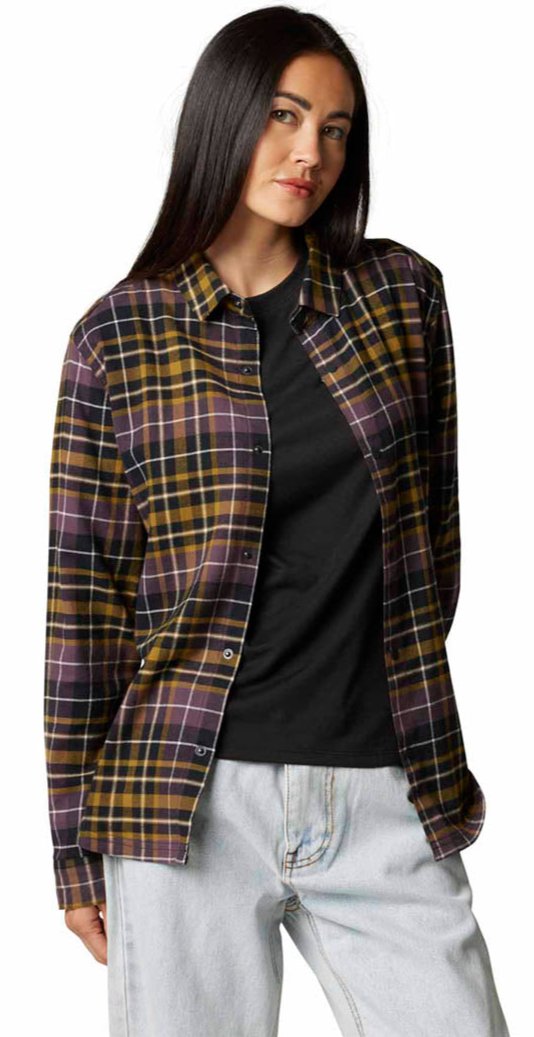 Fox FOXLOVER STRETCH FLANNEL - Purple FRONT