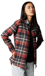 Fox FOXLOVER STRETCH FLANNEL - Copper SIDE FRONT