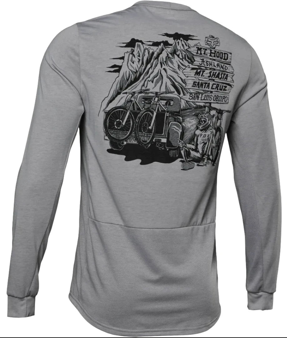 Fox RANGER LS DR JERSEY - Steel Grey Back