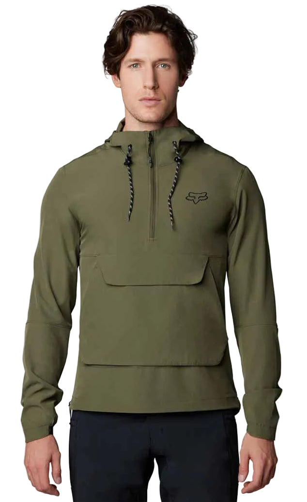 Fox RANGER WIND PULLOVER OlvGreen FRONT FACING MODEL