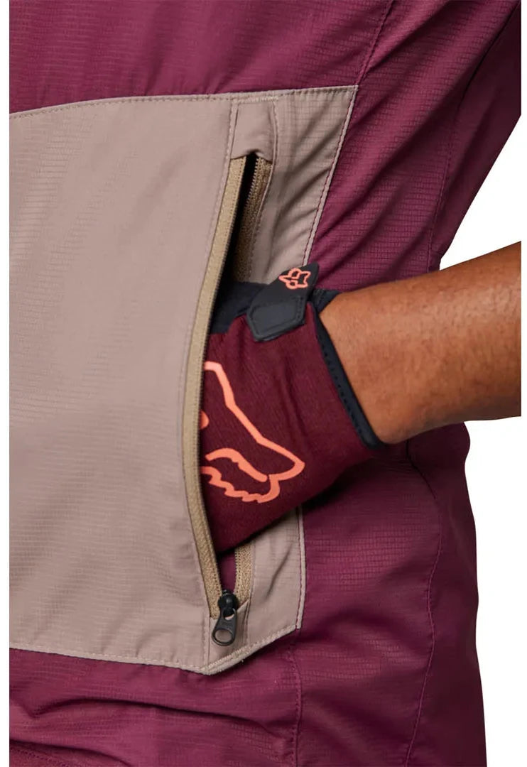 Fox WOMENS RANGER WIND VEST - Dark Maroon POCKET