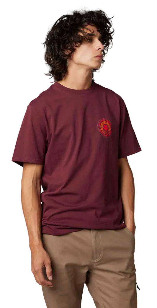 Fox MYSTICKS Short Sleeve  PREMIUM TEE DrkMar SIDE-FRONT FACING MODEL