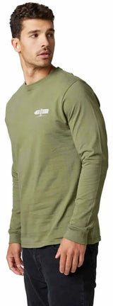 Fox NET NEW LS PREMIUM TEE - Army SIDE FRONT