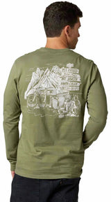 Fox NET NEW LS PREMIUM TEE - Army BACK