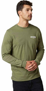 Fox NET NEW LS PREMIUM TEE - Army SIDE FRONT