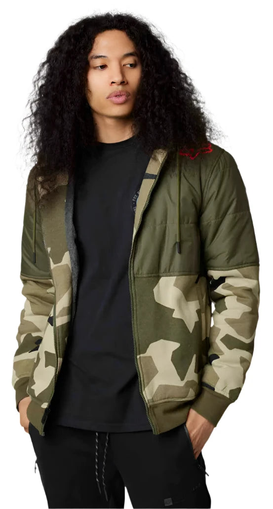Fox LINDON SASQUATCH FLEECE - Olive Camo FRONT