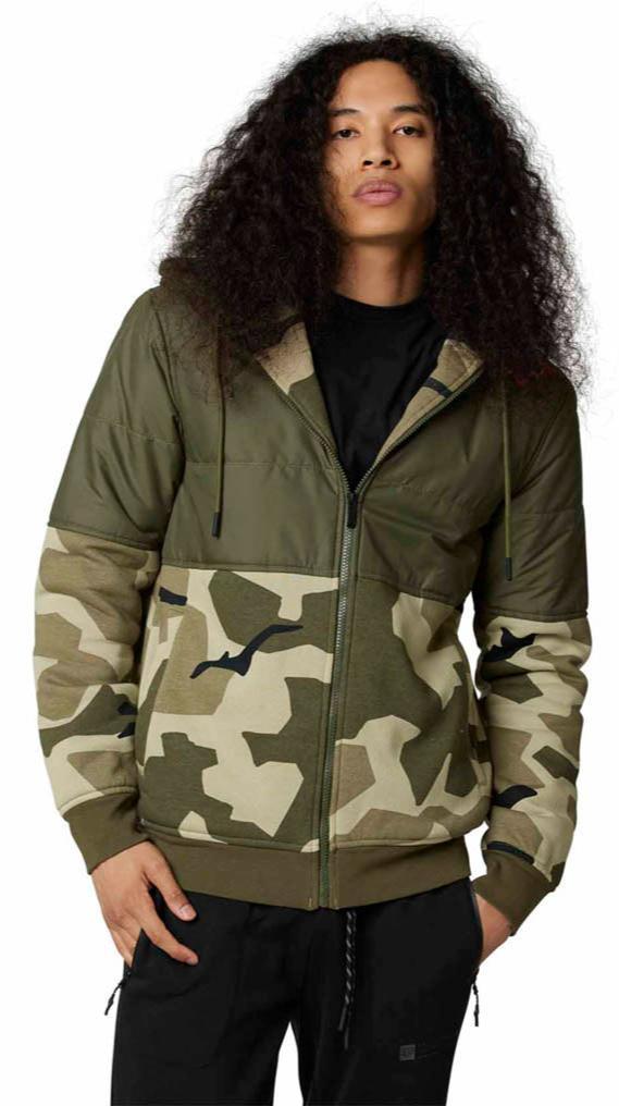 Fox LINDON SASQUATCH FLEECE - Olive Camo FRONT