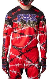 Fox Racing 180 Barbed Wire SE Jersey Flo Red FRONT
