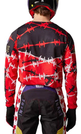 Fox Racing 180 Barbed Wire SE Jersey Flo Red BACK