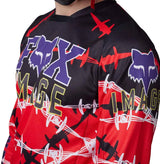 Fox Racing 180 Barbed Wire SE Jersey Flo Red DETAILS