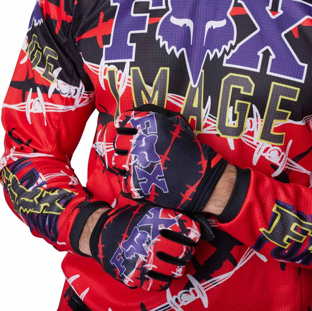 Fox Racing 180 Barbed Wire SE Jersey Flo Red DETAILS