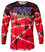 Fox Racing 180 Barbed Wire SE Jersey Flo Red FRONT
