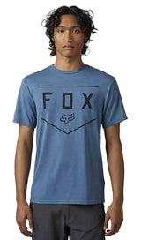 Fox SHIELD Short Sleeve TECH TEE Dark Slate FRONT FACING MODEL
