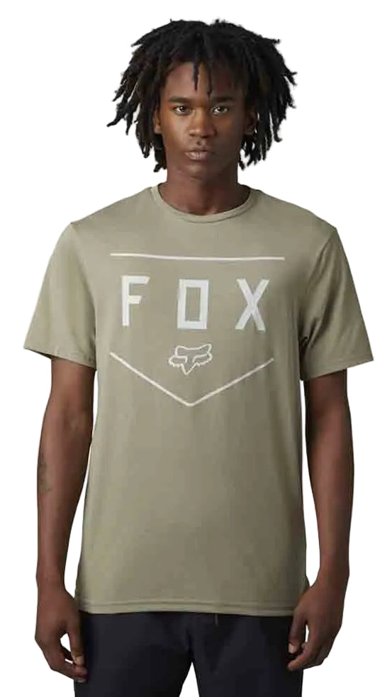 Fox SHIELD Short Sleeve TECH TEE Adobe FRONT FACING MODEL