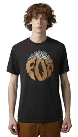 Fox TURNOUT Short Sleeve TECH TEE Black FRONT FACING MODEL