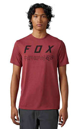 Fox NON STOP SS TECH TEE Scarlet FRONT FACING MODEL
