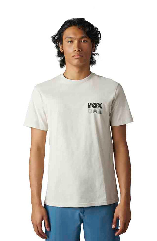 Fox ROCKWILDER SS PREM TEE VintWhite FRONT FACING MODEL