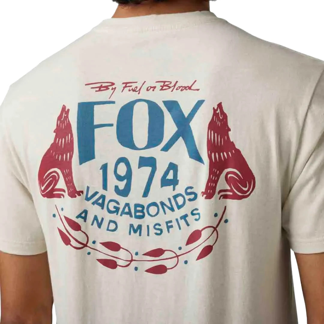 Fox PREDOMINANT SS PREM TEE - Vintage White BACK PRINT