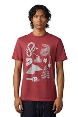Fox TRACK BEAST SS PREM TEE Scarlet FRONT FACING MODEL