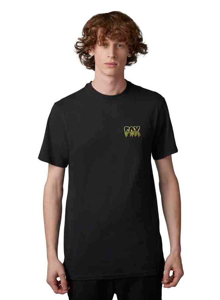 Fox THRILLEST SS PREM TEE Black FRONT FACING MODEL