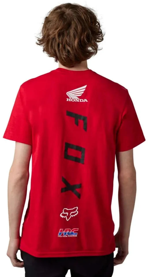 Fox FOX X HONDA SS TEE - Flame Red BACK