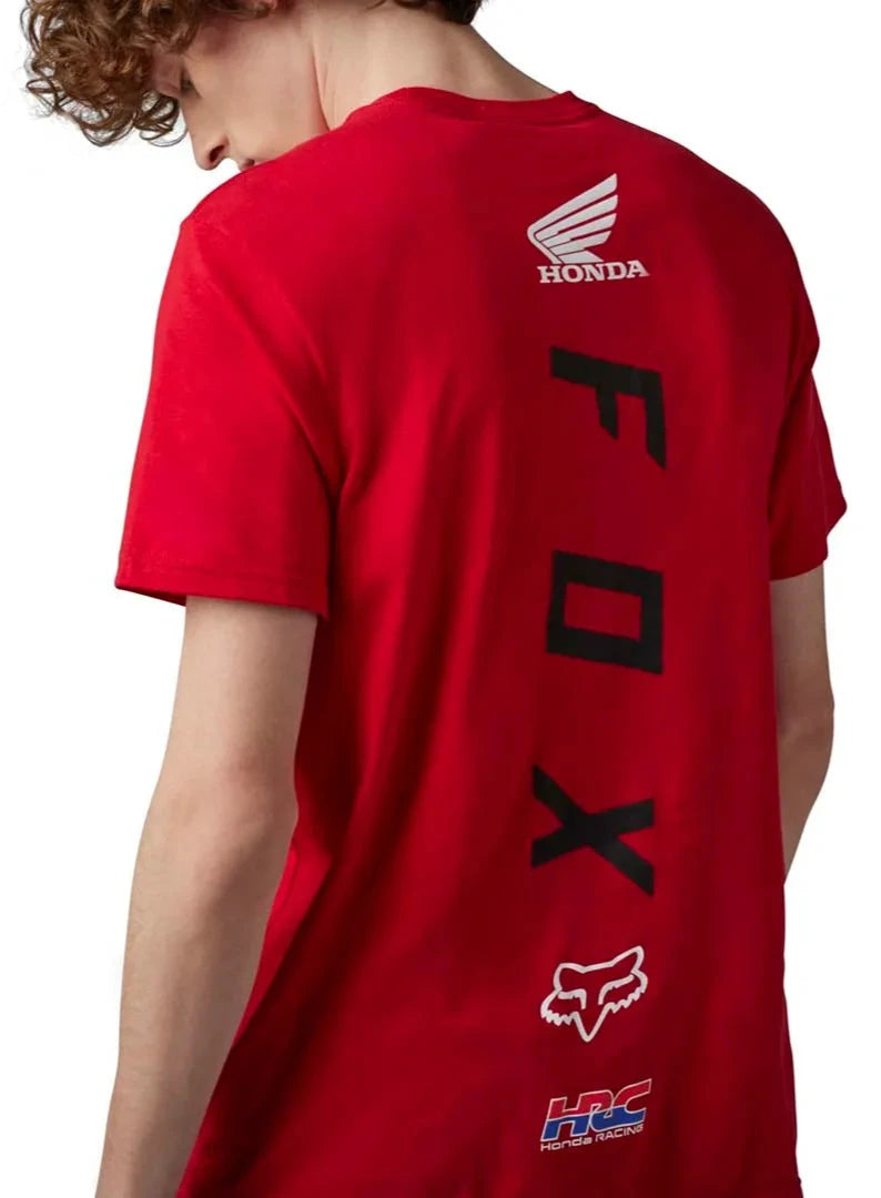 Fox FOX X HONDA SS TEE - Flame Red BACK