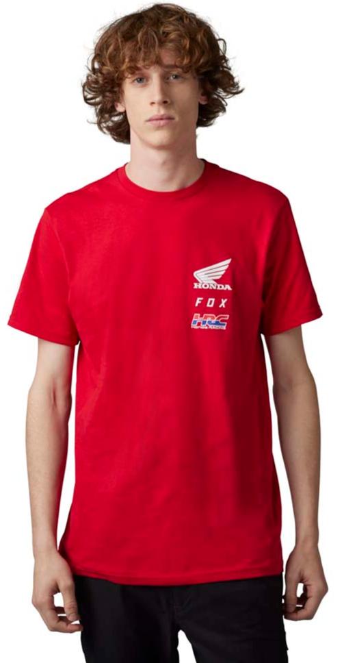 Fox FOX X HONDA SS TEE - Flame Red FRONT