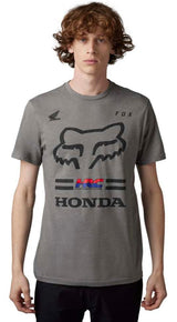 Fox FOX X HONDA SS TEE || - Heather Graphite FRONT
