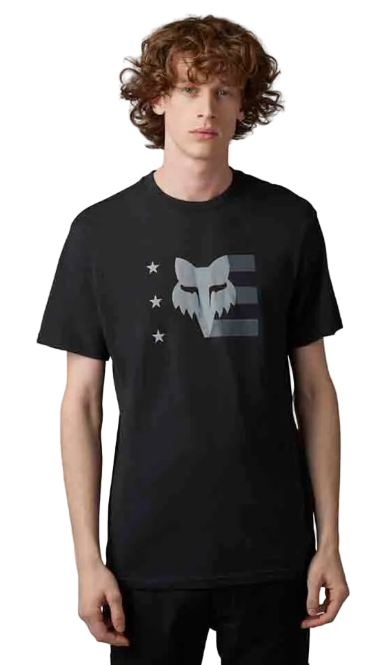 Fox UNITY || SS PREM TEE Black FRONT FACING MODEL