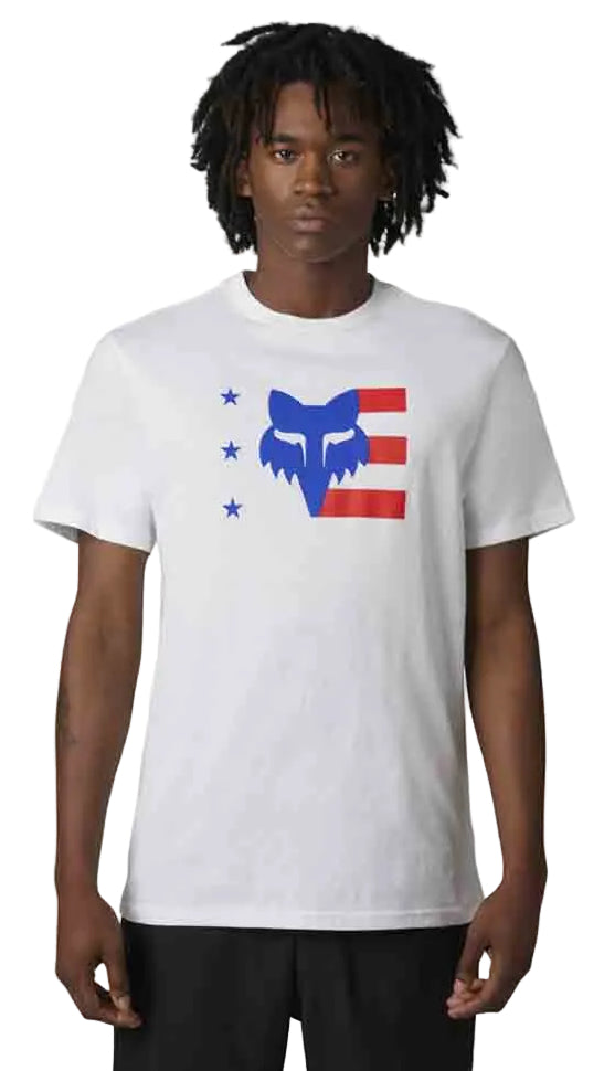 Fox UNITY || SS PREM TEE OptcWhite FRONT FACING MODEL