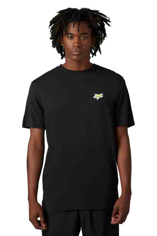 Fox MORPHIC SS PREM TEE Black FRONT FACING MODEL
