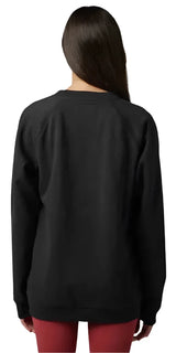 Fox WOMENS LEVEL UP CREW FLEECE - Black BACK