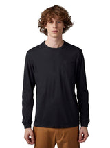 Fox LEVEL UP LS PREM PKT TEE Black FRONT FACING MODEL