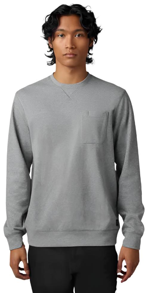 Fox LEVEL UP LS PREM PKT TEE - Heather Graphite FRONT