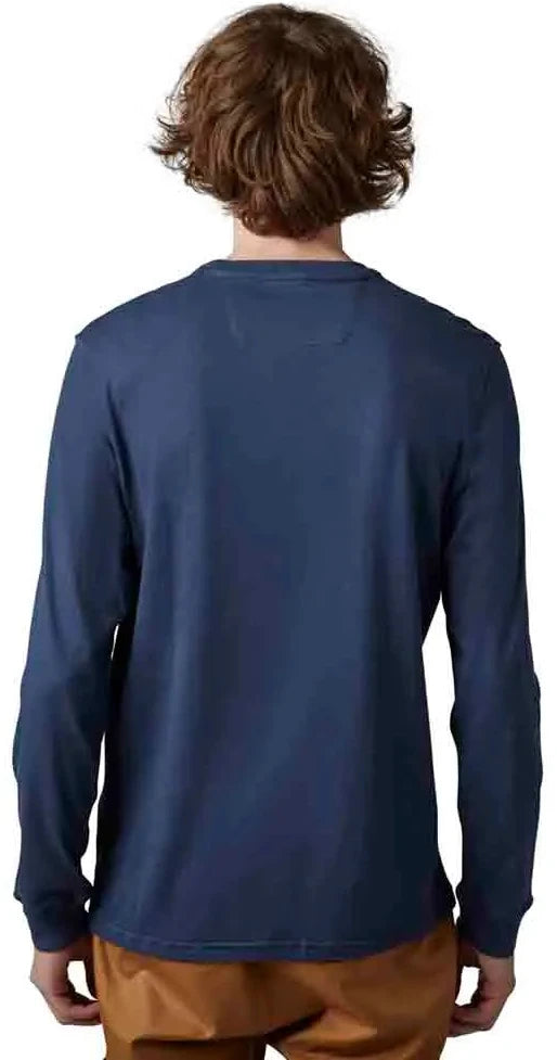 Fox LEVEL UP LS PREM PKT TEE - Deep Cobalt BACK