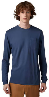 Fox LEVEL UP LS PREM PKT TEE - Deep Cobalt FRONT