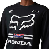 Fox FOX X HONDA LS TEE - Black FRONT PRINT
