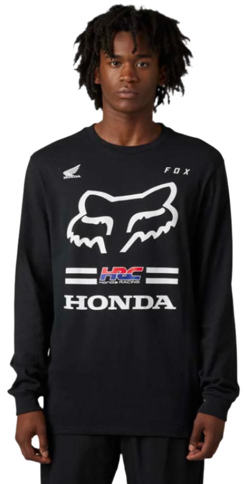 Fox FOX X HONDA LS TEE - Black FRONT FACING MODEL