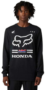 Fox FOX X HONDA LS TEE - Black FRONT FACING MODEL