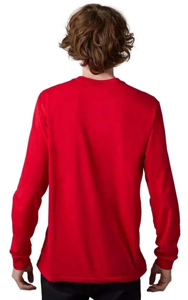 Fox FOX X HONDA LS TEE - Flame Red BACK