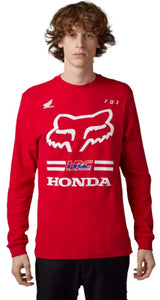 Fox FOX X HONDA LS TEE - Flame Red FRONT