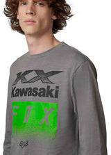 Fox FOX X KAWI LS PREM TEE - Heather Graphite SIDE FRONT