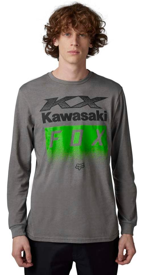 Fox FOX X KAWI LS PREM TEE - Heather Graphite FRONT