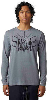 Fox THE FORMAT LS TECH TEE - Heather Graphite Front