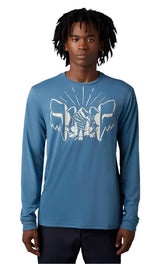 Fox THE FORMAT LS TECH TEE - Dark Slate FRONT