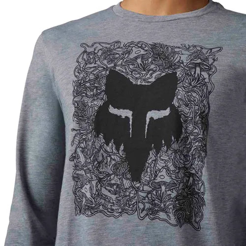 Fox AUXLRY LS Tech Tee Heather Graphite