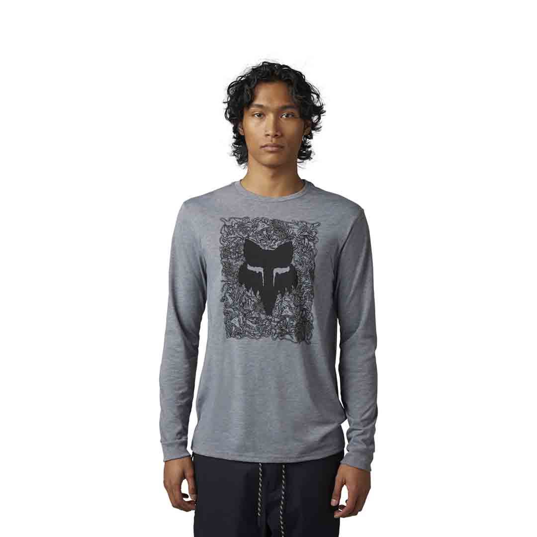 Fox AUXLRY LS Tech Tee Heather Graphite