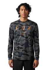 Fox VZNS LS TECH TEE CAMO BlackCam FRONT FACING MODEL